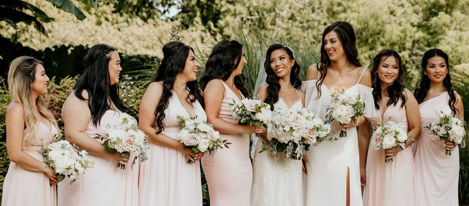 Cassandra with bridesmaids